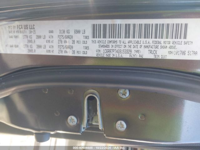 1C6RR7PT4GS153329 RAM 1500 Longhorn