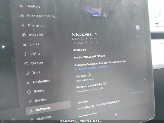 2021 TESLA MODEL Y 5YJYGAEE3MF275670 Photo 6