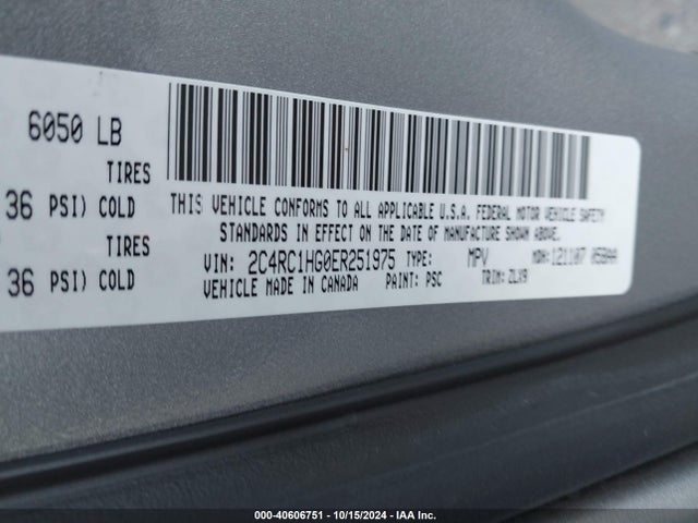 2C4RC1HG0ER251975 Chrysler Town & Country S