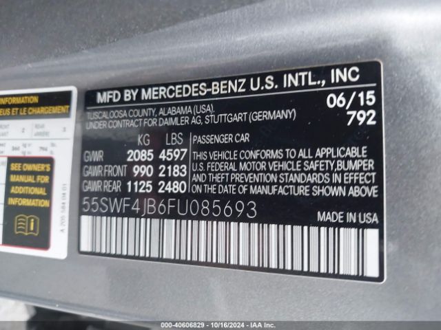 55SWF4JB6FU085693 Mercedes-Benz C 300 Luxury/sport