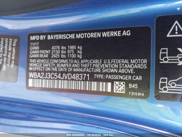 WBA2J3C54JVD48371 BMW 230i Xdrive