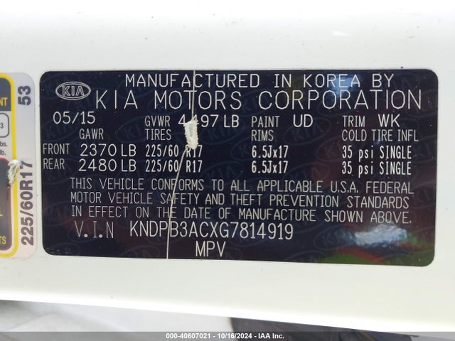 KIA Sportage Lx 2016 KNDPB3ACXG7814919 Image 9