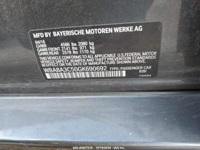 WBA8A3C50GK690692 BMW 320i Xdrive