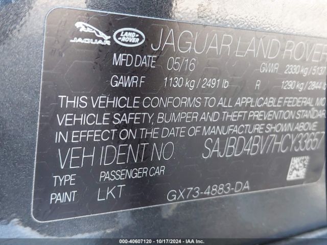 SAJBD4BV7HCY33657 Jaguar Xf 35t Premium