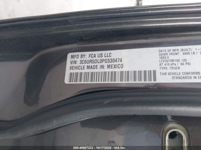 3C6UR5DL0PG530474 RAM 2500 Big Horn  4x4 6'4 Box