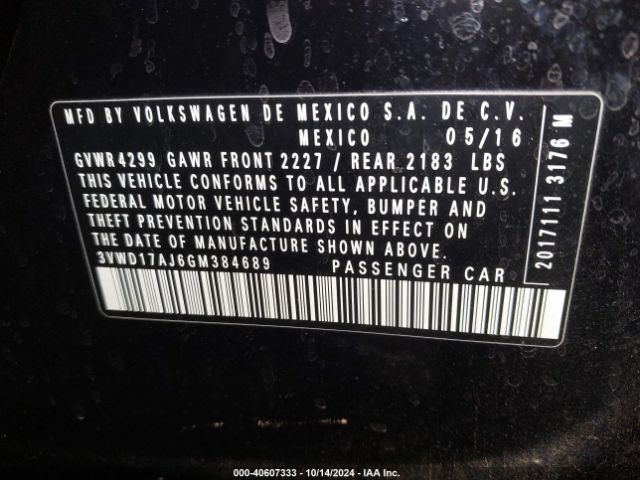 3VWD17AJ6GM384689 Volkswagen Jetta 1.8t Sport