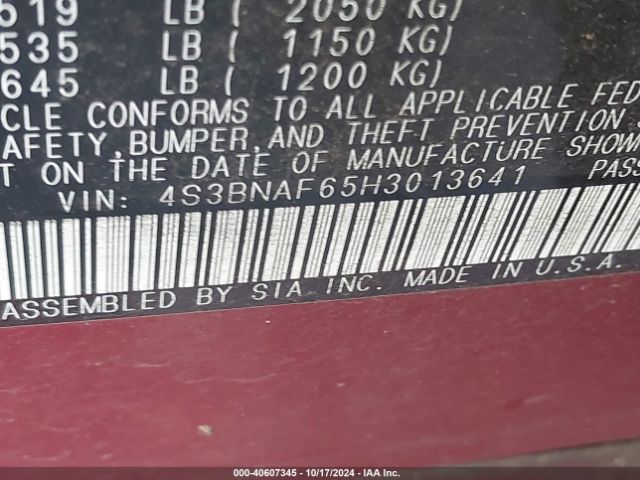 4S3BNAF65H3013641 Subaru Legacy 2.5i Premium
