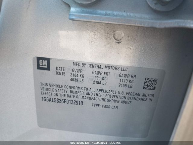 1G6AL5S36F0132918 Cadillac Ats Premium