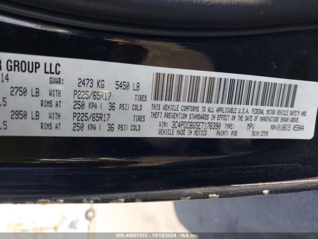 3C4PDCBG5ET176390 Dodge Journey Sxt