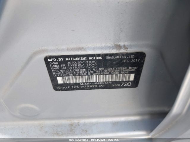 2018 MITSUBISHI MIRAGE ML32A4HJ8JH007276 Photo 8