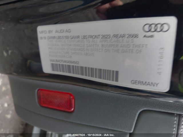 WAUB4CF54KA084562 Audi S5 3.0t Premium