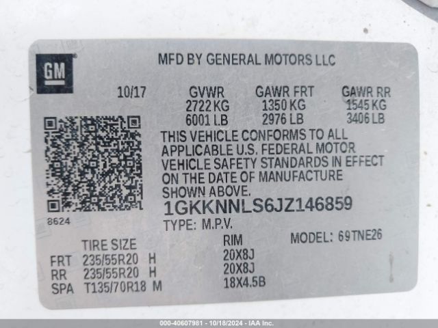 1GKKNNLS6JZ146859 GMC Acadia Slt-2