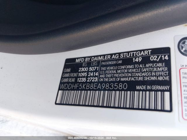 WDDHF5KB8EA983580 Mercedes-Benz E 350