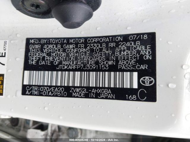 JTDKARFP7J3091153 Toyota Prius Prime Premium