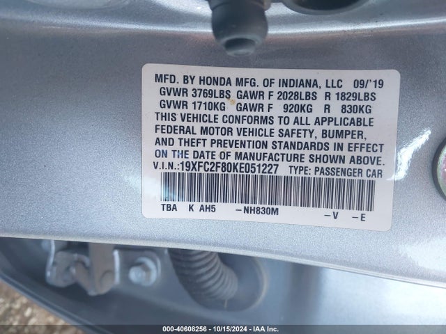 Honda CIVIC SPOR 2019 19XFC2F80KE051227 Image 22