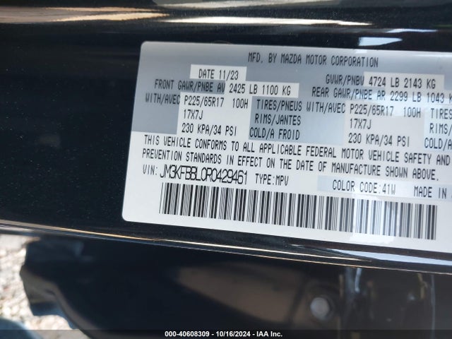 Mazda Cx-5 2.5 S Select 2024 JM3KFBBL0R0429461 Image 9