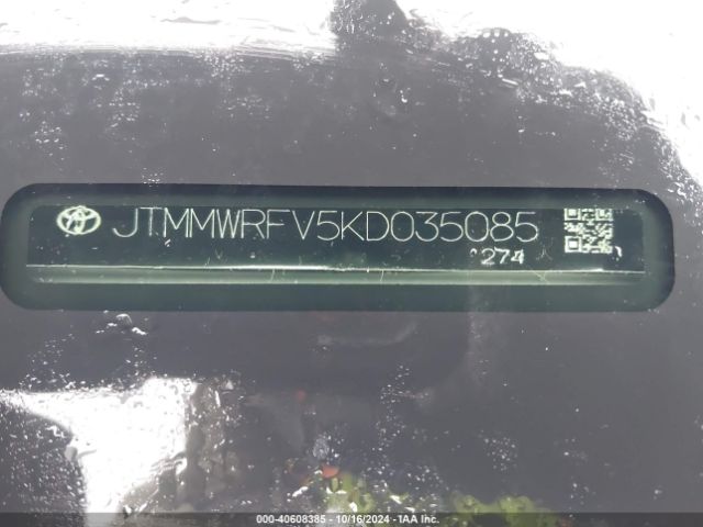 JTMMWRFV5KD035085 Toyota Rav4 Hybrid Le