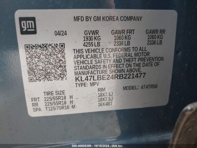 KL47LBE24RB221477 Buick Envista Sport Touring Fwd