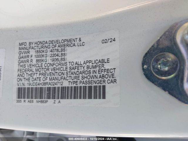 19UDE4H38RA024712 Acura Integra A-spec