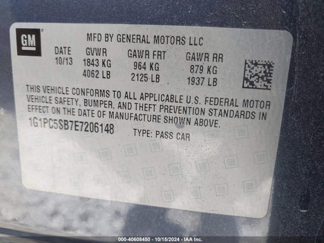 Chevrolet Cruze 1lt Auto 2014 1G1PC5SB7E7206148 Image 9