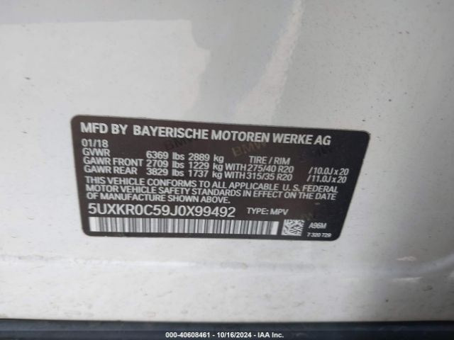 5UXKR0C59J0X99492 BMW X5 Xdrive35i