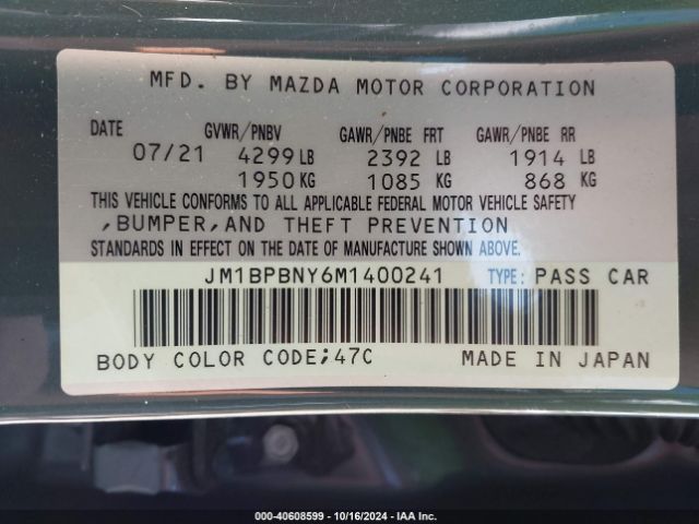 JM1BPBNY6M1400241 Mazda Mazda3 2.5 Turbo Premium Plus