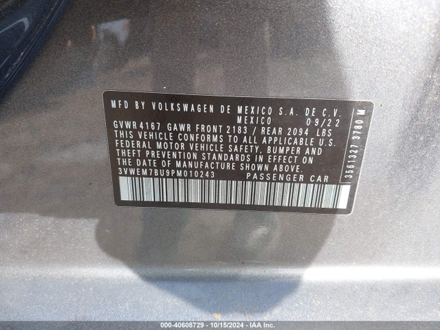 3VWEM7BU9PM010243 Volkswagen Jetta 1.5t Se