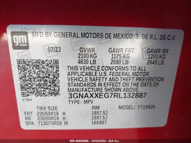 Chevrolet Equinox Awd Premier 2024 3GNAXXEG7RL132887 Image 9