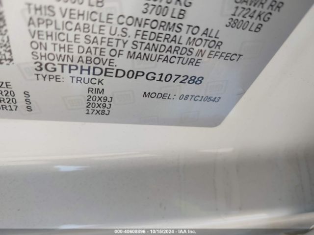 3GTPHDED0PG107288 GMC Sierra 1500 2wd  Short Box Slt