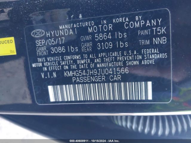 KMHG54JH9JU041566 Genesis G90 5.0 Ultimate