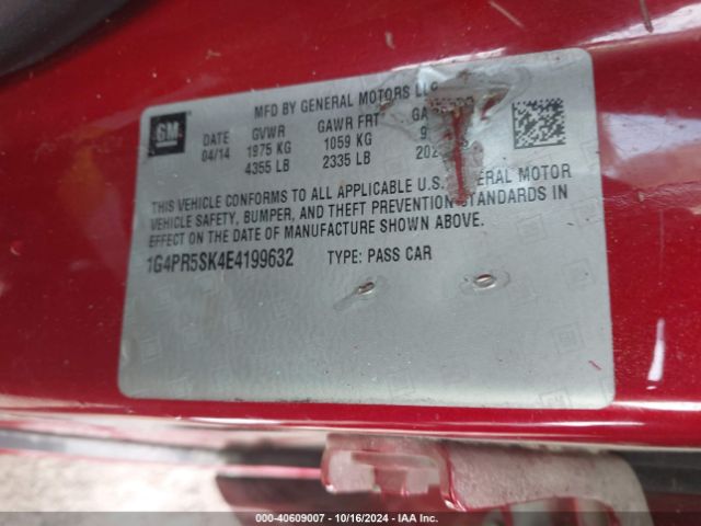 1G4PR5SK4E4199632 Buick Verano Convenience Group