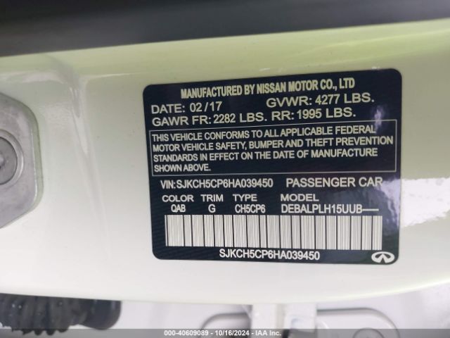SJKCH5CP6HA039450 Infiniti QX30