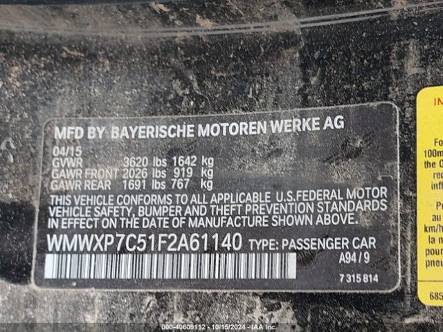 WMWXP7C51F2A61140 Mini Hardtop Cooper S