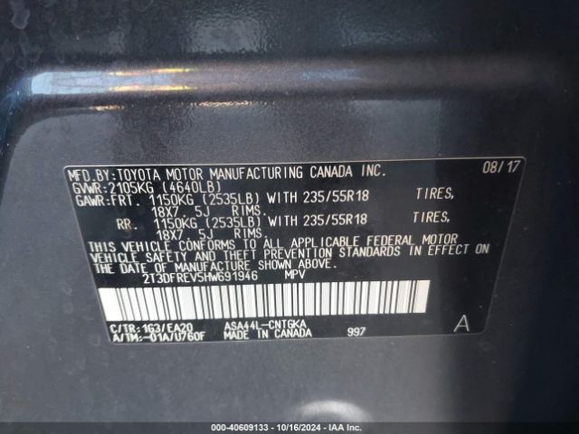 2T3DFREV5HW691946 Toyota Rav4 Limited