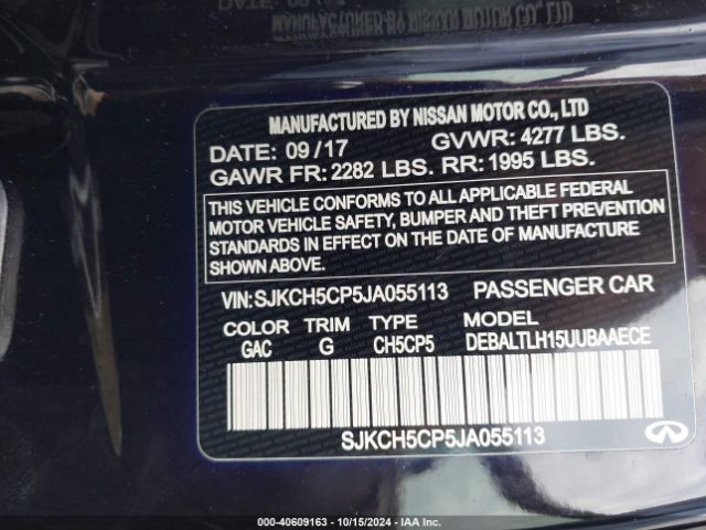SJKCH5CP5JA055113 Infiniti Qx30 Sport