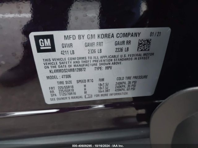 KL4MMDS24MB128872 Buick Encore Gx Fwd Select