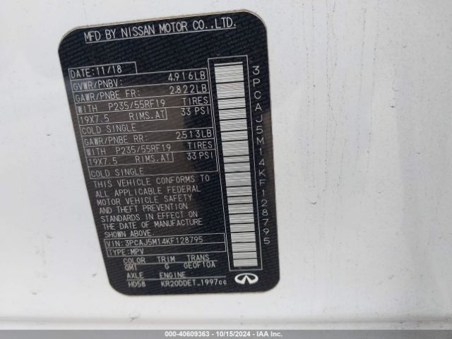 3PCAJ5M14KF128795 Infiniti QX50
