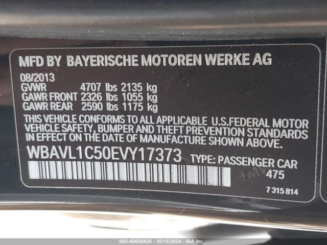 WBAVL1C50EVY17373 BMW X1 Xdrive28i