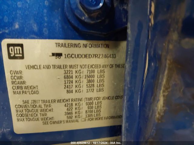1GCUDDED7RZ246433 Chevrolet Silverado 1500 4wd  Short Bed Lt