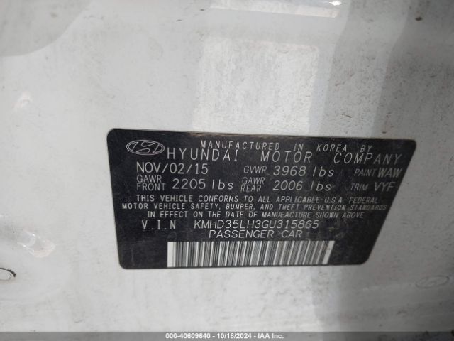 KMHD35LH3GU315865 Hyundai ELANTRA GT