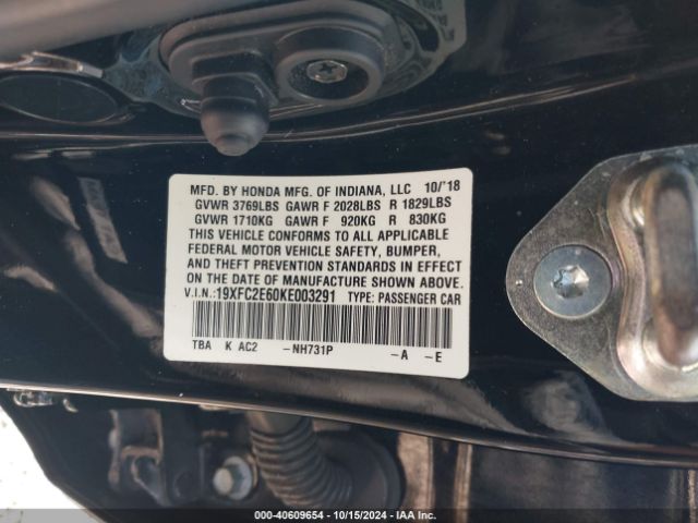 19XFC2E60KE003291 Honda Civic Lx