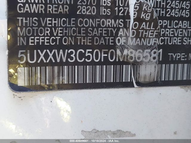 2015 BMW X4 5UXXW3C50F0M86581 Photo 8