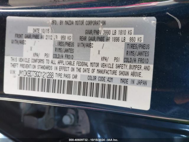 JM1DKBD73G0121288 Mazda Cx-3 Grand Touring