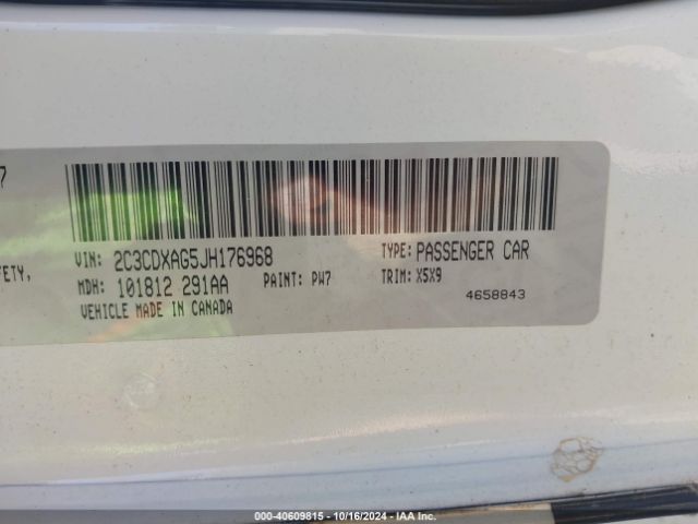 2C3CDXAG5JH176968 Dodge Charger Police Rwd