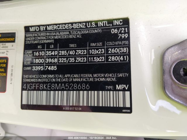 2021 MERCEDES-BENZ AMG GLS 63 4JGFF8KE8MA528686 Photo 8