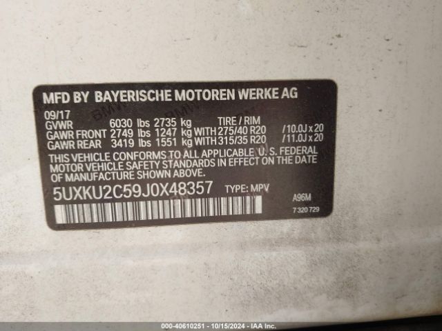 5UXKU2C59J0X48357 BMW X6 Xdrive35i