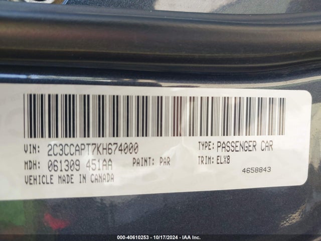 Chrysler 300 300c 2019 2C3CCAPT7KH674000 Image 9