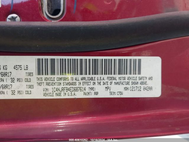 1C4NJRFB4ED687614 Jeep Patriot Latitude