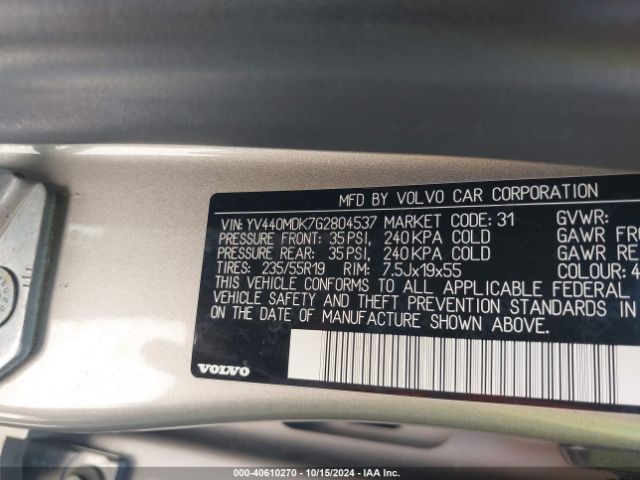 YV440MDK7G2804537 Volvo Xc60 T5 Drive-e Premier