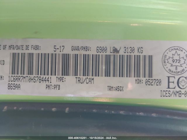 1C6RR7MT0HS784441 RAM 1500 Sport